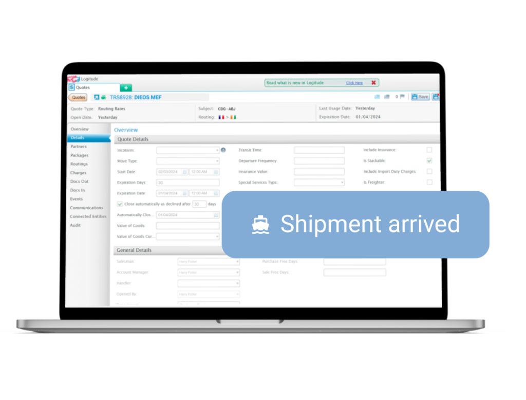 automatic email for shipment